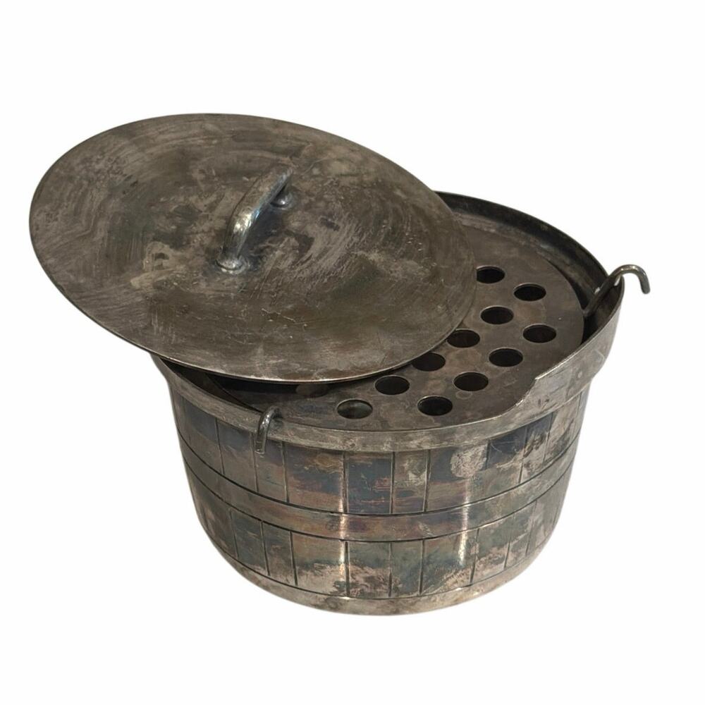 Gorham silver plated butter tug with lid marked E.P yc 348